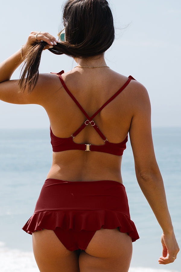Ocean Chic - Bikini-Set mit gerafftem Design für das Schwimmen