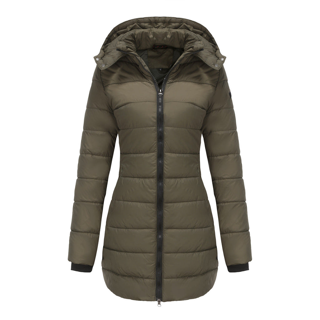 Lange Damenjacke mit Kapuze - Naelle