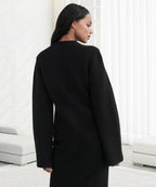 Gerade geschnittene Damen Strickjacke mit Knopfverschluss - Alvara