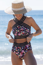 Ocean Chic - Bikini-Set mit Blumenmuster auf der Vorderseite