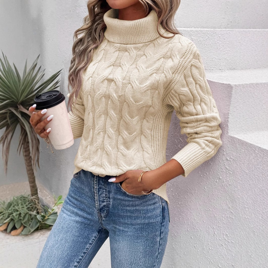 Damen-Rollkragenpullover aus Strick - Freja