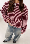 Pullover mit durchgehendem Reißverschluss