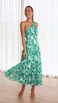 Cory - Ein-Schulter-Kleid mit Blumendruck