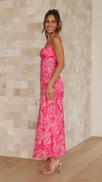 Midi-Kleid mit Blumenmuster für Damen – Kenny