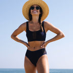 Ocean Chic - Mesh Patchwork Solid Color Cute Bikini Set