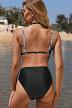 Ocean Chic - Bikiniset mit Leopardenmuster im Kreuzdesign