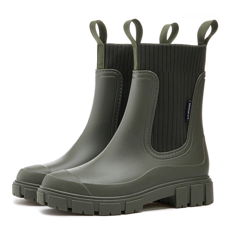 Wasserdichte Damen-Regenstiefel mit funktioneller Sohlenerhöhung - Elske