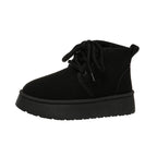 Damenstiefel mit Plüsch-Wrap-Around-Effekt - Lanyra