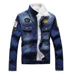Herren Jeansjacke mit gefüttertem geradem Schnitt - Darnel