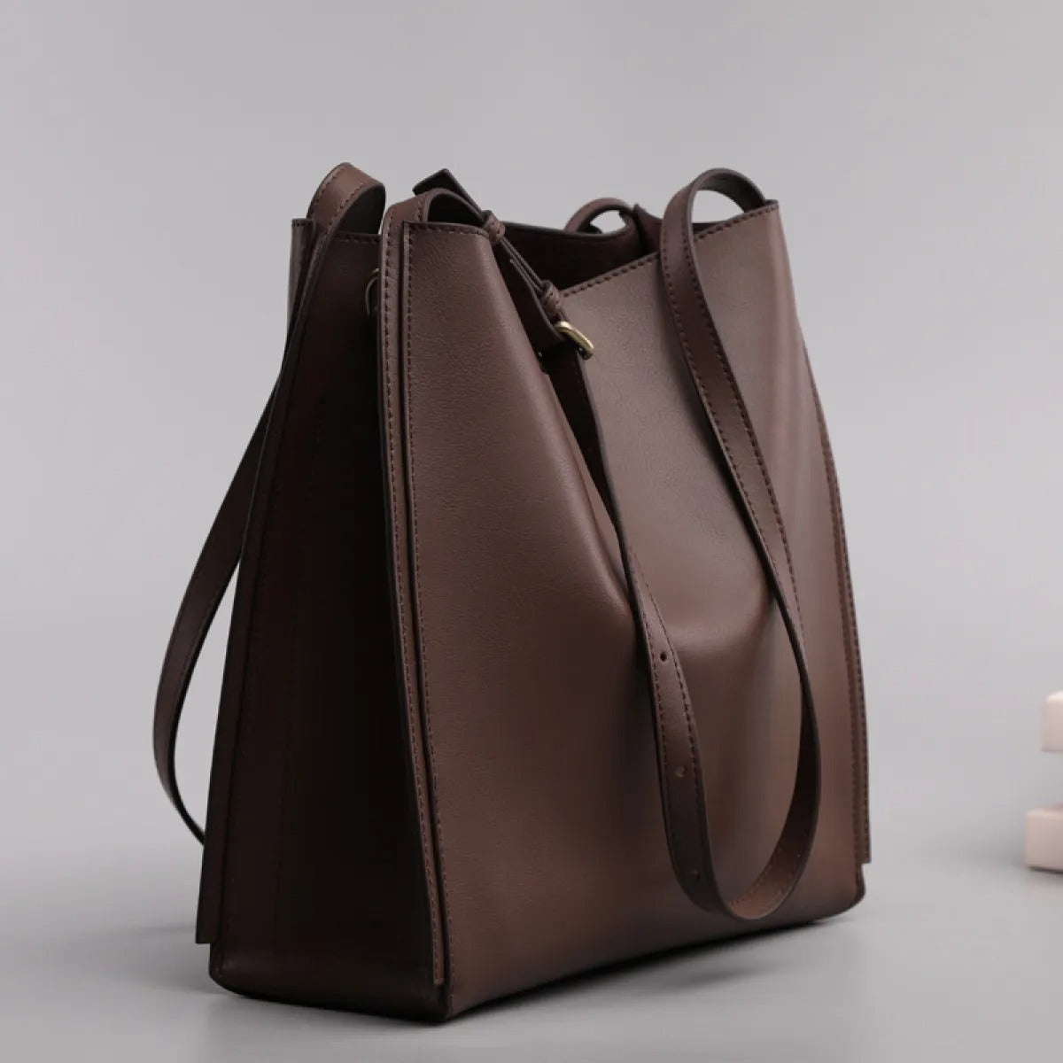 Damen-Shopper-Tasche aus Kunstleder mit strukturiertem Design - Natalia