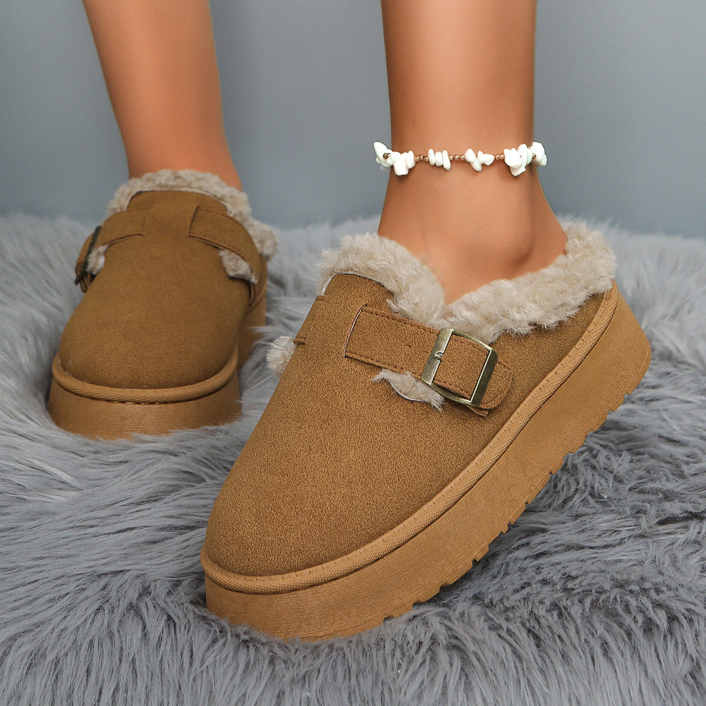 Damen Winterclogs mit Schnalle und Fellfutter - Sabine