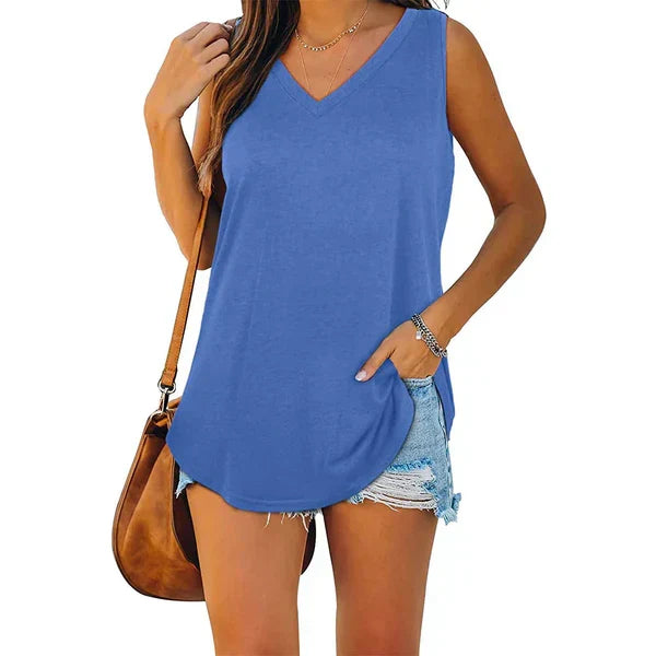 Nana - Jersey-Tanktop mit V-Ausschnitt