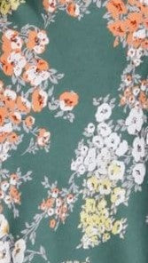 Midi-Kleid mit Blumenmuster und geknotetem Ausschnitt für Damen – Loisa