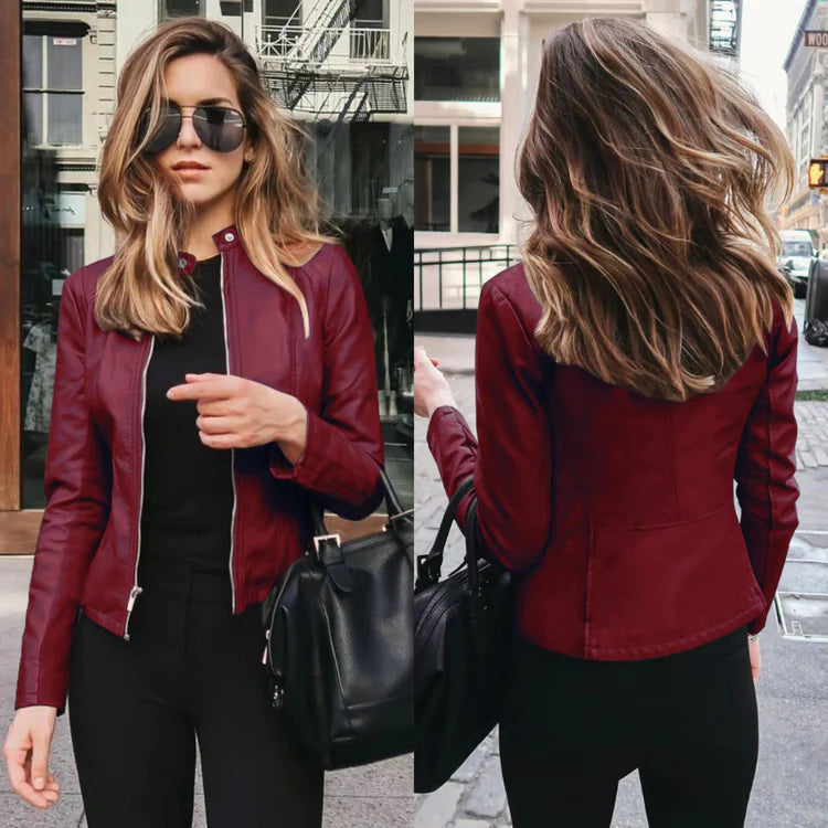 Modische Lederjacke mit zeitloser Optik