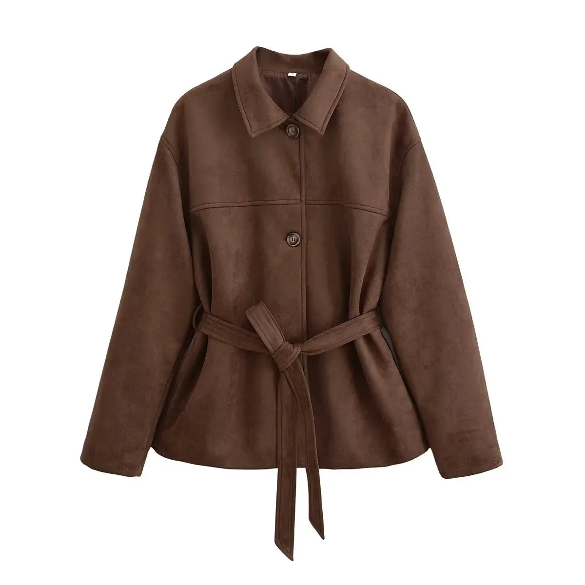 Damenjacke aus Wildleder mit Gürtel - Avelise