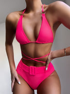 Körperschmeichelnd Bedruckter Neckholder-Bikini