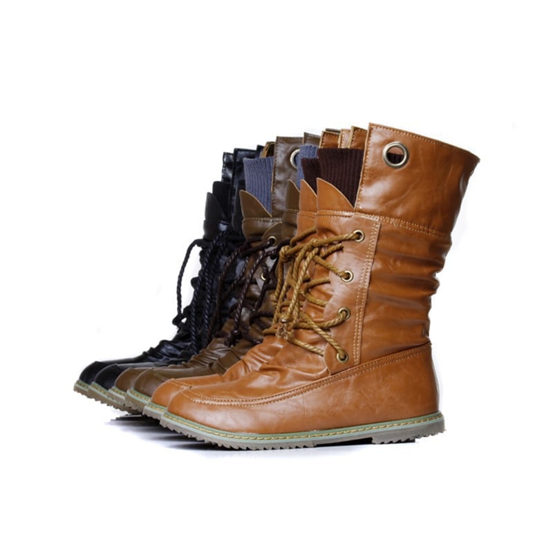 Damenstiefelette mit gekreuzten Schnürsenkeln - Velkira