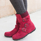 Verstellbare Damenstiefel in Wildlederoptik - Avenne