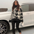 Damen-Rollkragenpullover mit geometrischem Muster - Saskia