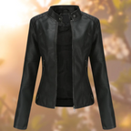 Komfortable Lederjacke mit langen Ärmeln