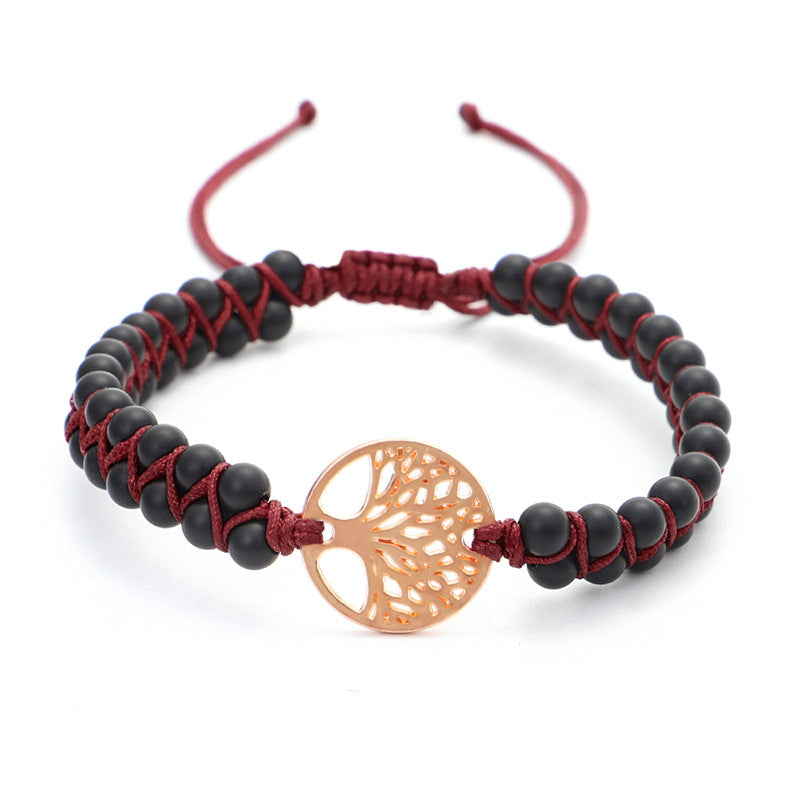 Yoga-Armband mit gewebtem Lebensbaum-Charme