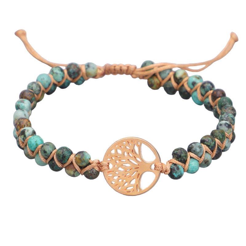 Yoga-Armband mit gewebtem Lebensbaum-Charme