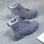 Urbane Damenstiefel mit dicken Sohlen und Metallschnüren - Leona