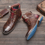 Kurze Herrenstiefel im urbanen Stil mit Ledereffekt - Dravon