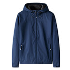 Herren Windjacke mit Kapuze und Reißverschluss - Elvan