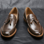 Modische Leder Slipper mit Quasten für Männer - Kaster