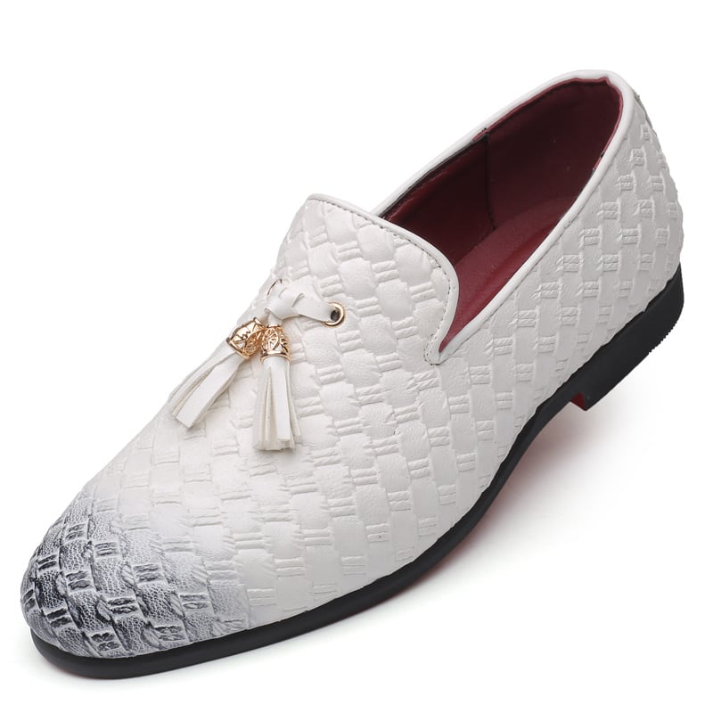 Herren Slipper aus Lackleder mit Quasten - Feiyang