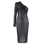 Damen Paillettenkleid mit asymmetrischem Effekt - Vanessa