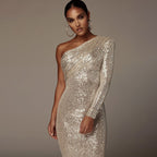 Damen Paillettenkleid mit asymmetrischem Effekt - Vanessa