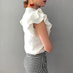 Linda - Modische Bluse mit Rüschensaum