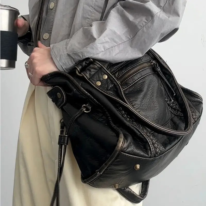 Jeoara - Tote Tasche aus Vintage-Leder