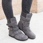 Verstellbare Damenstiefel in Wildlederoptik - Avenne