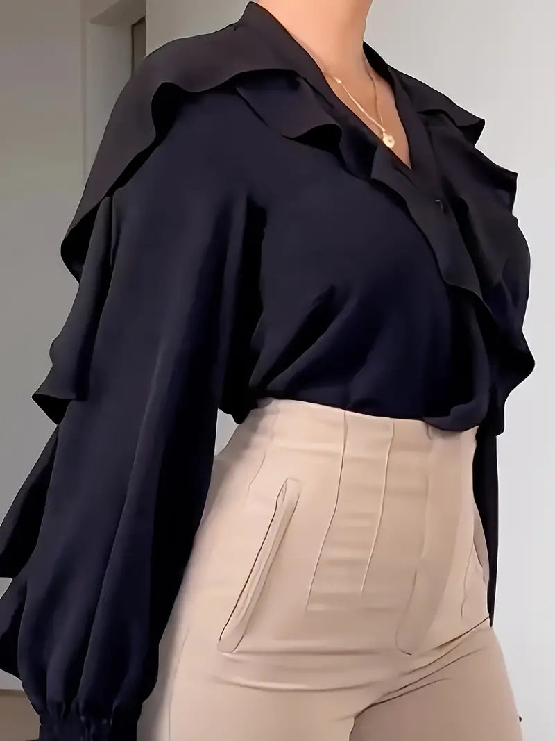 Isabelle Rüschenbluse Damen – Romantisch und Stilvoll