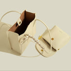 Damen Shopper Tasche aus strukturiertem Lackleder mit Crossbody Tasche - Renata