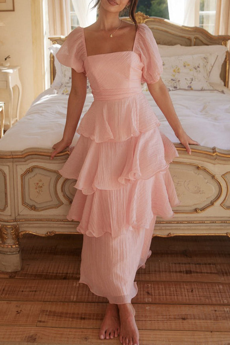 Mehrlagiges Midikleid mit Rüschen für Frauen - Gisela