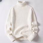 Herren-Rippstrick-Rollkragenpullover - Darel