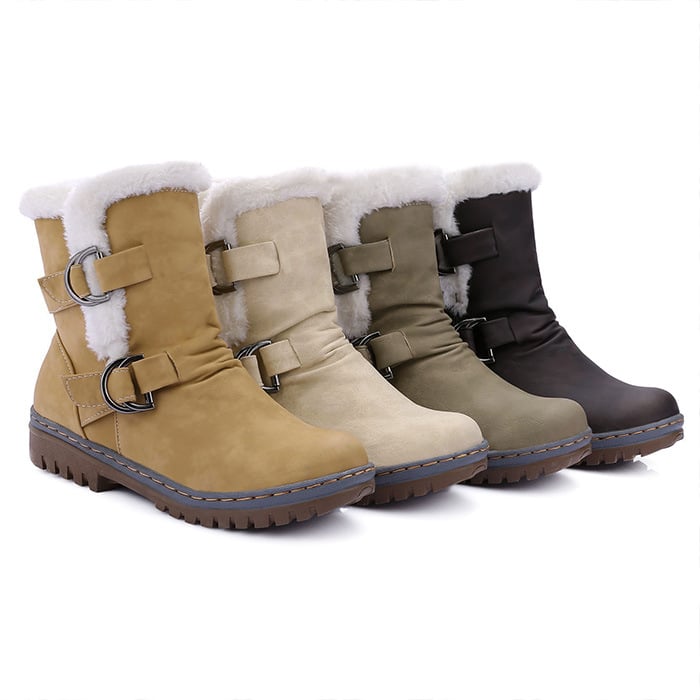 Damen Schneestiefel mit Schnallen mit kurzem Schaft - Zynara