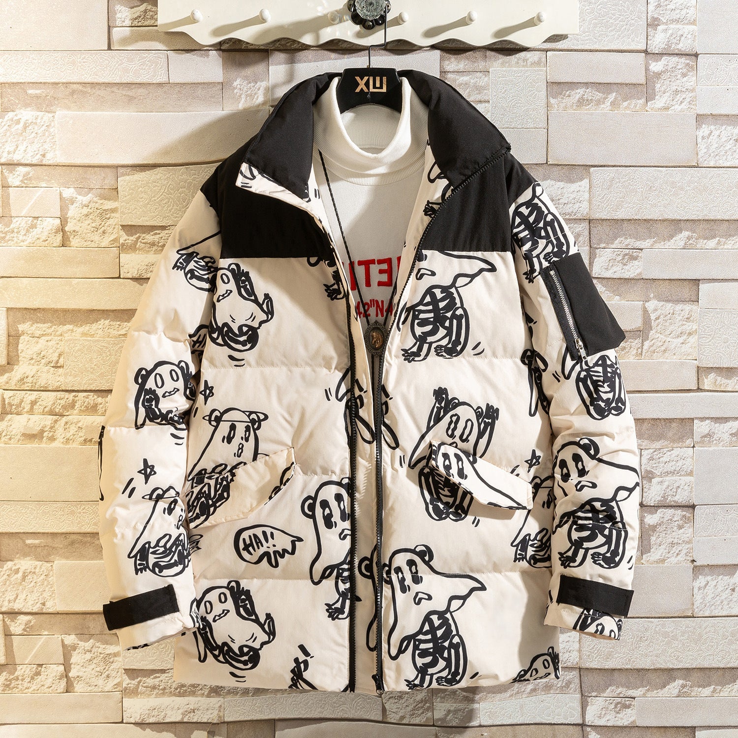 Bedruckte Steppjacke - Mauro