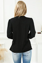 Mia Drapierte Bluse Damen – Wickelkragen und Eleganz