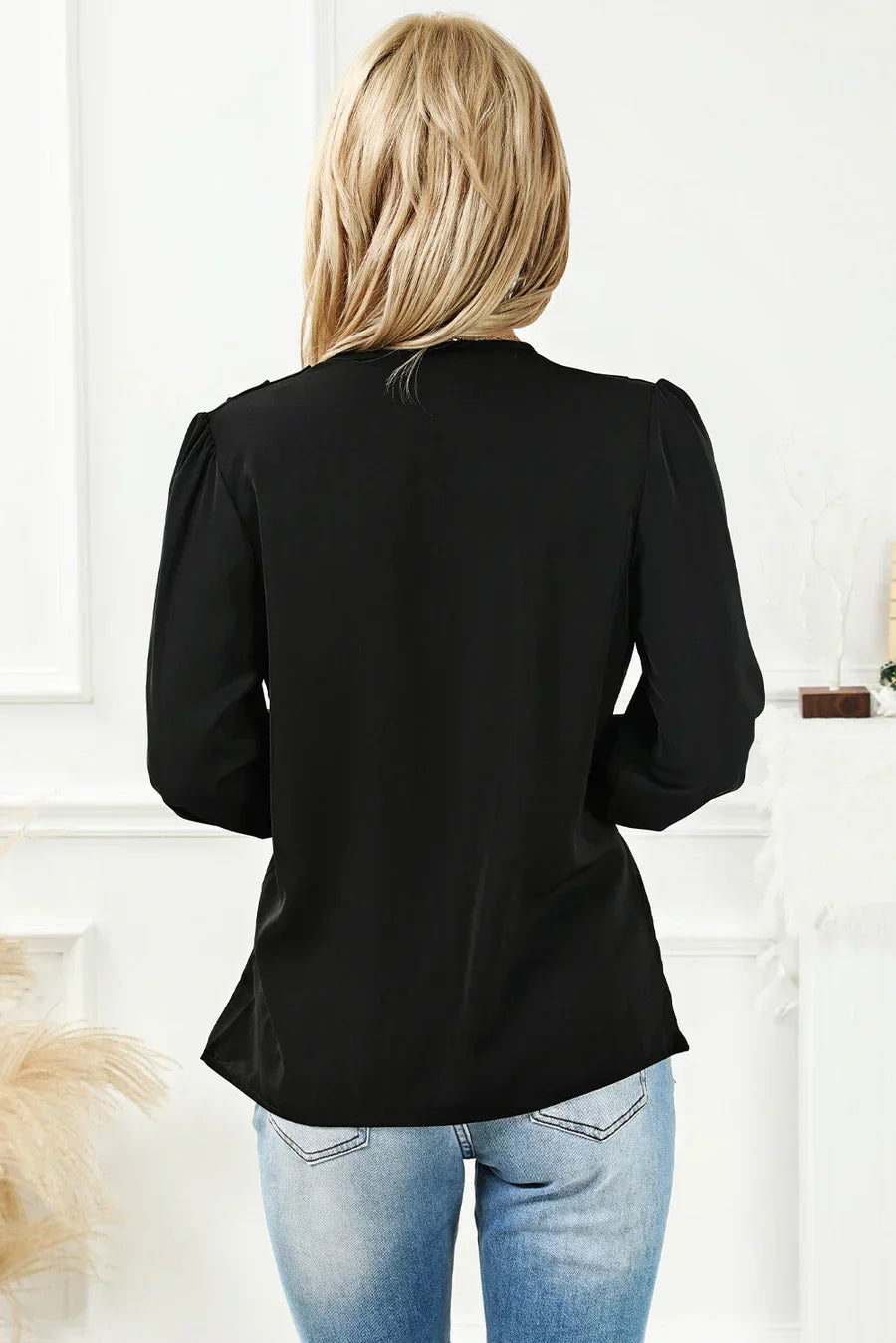 Mia Drapierte Bluse Damen – Wickelkragen und Eleganz