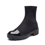 Gummistiefel mit Plateausohle und fester Sohle für Damen - Zyrvek