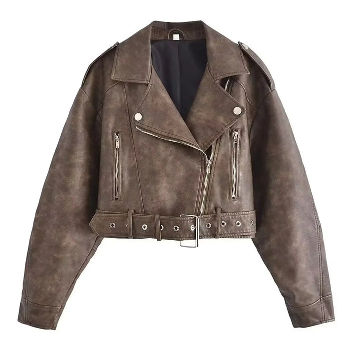Lederjacke im Retro-Stil