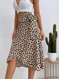 Damen Wickelrock Boho Stil asymmetrischer Druck Sommer - Isadora