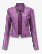 Lederjacke mit puristischer Optik