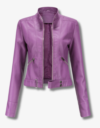 Lederjacke mit puristischer Optik