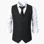 Herren Herringbone Trachtenweste - Robert
